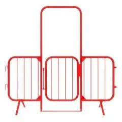 Walkthrough Gated Crowd Control Barrier- Red 